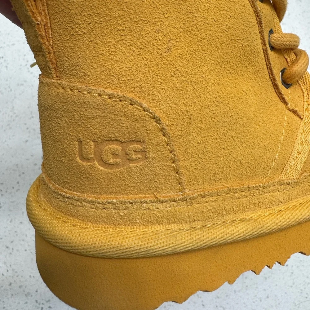 UGG Kids Yellow Lace-Up Boots